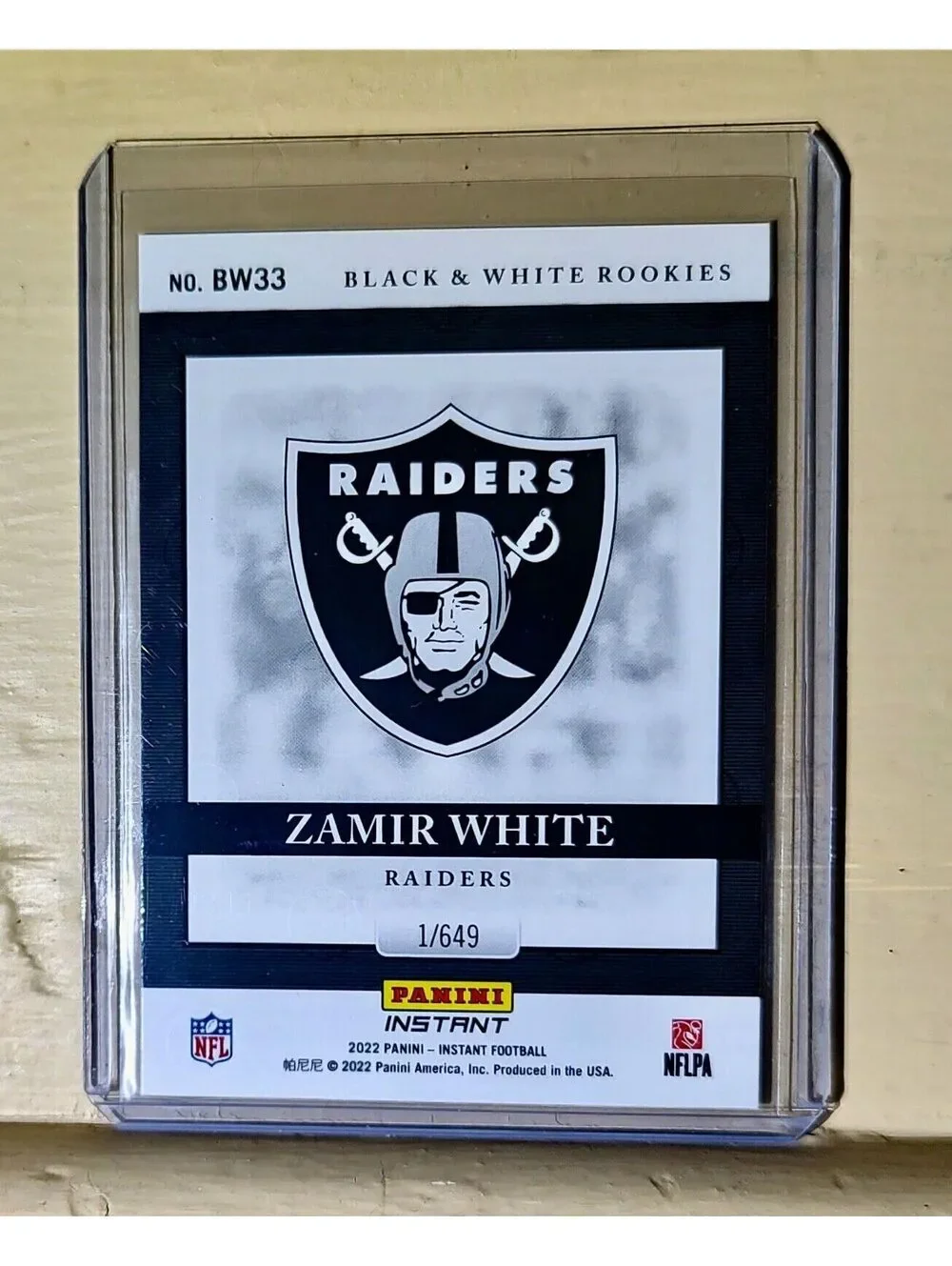 Zamir White 2022 Panini NFL Black & White Rookies #33 Football Card 1 of 649